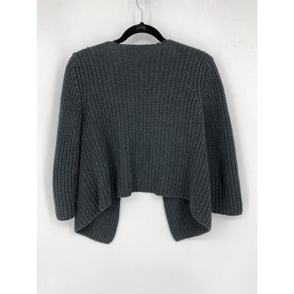 525 America Women's Size Small Gray Cropped Shurg Cardigan Sweater - Picture 6 of 6